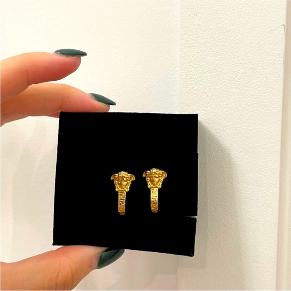 Authentic Versace Gold Medusa Hoop earrings. - Picture 3 of 7